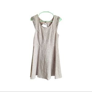 Free People Open Back Cap Sleeve Dress, beautiful Pattern - Size L -